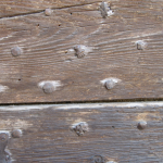I decori di un portone di legno a Ceillac - Foto C. Patrone